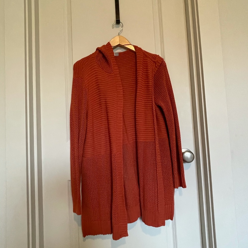 Burnt orange knit cardigan